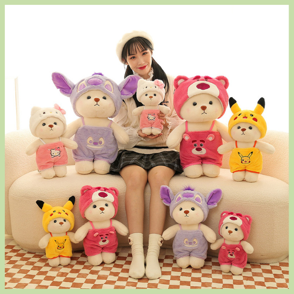 ตุ๊กตาหมีลิลลี่แบร์ ชุดคอสเพลย์ 28CM 40CM 60CM ถอดชุดเปลี่ยนชุดได้ เขียนการ์ดอวยพรได้ ขวัญวันเกิดของขวัญวันครบรอบ
