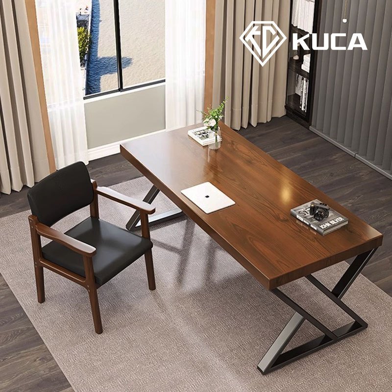 KUCA โต๊ะคอมพิวเตอร์ขาโต๊ะเหล็กรูปตัว Z e-sports เรียบง่ายแบบหนาเดิมทนทานและทนทานรับประกันคุณภาพ [รั