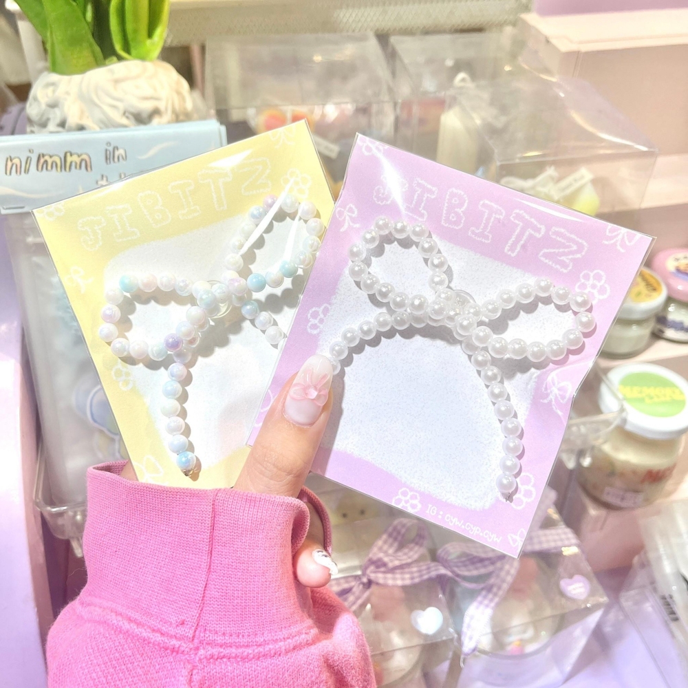 ***Inbox สอบถามลายสินค้าก่อนกดสั่งซื้อ*** JIBITZ ที่ติดรองเท้าลูกปัด รูปโบว์ น่ารักกุ๊กกิ๊ก Crocs พร