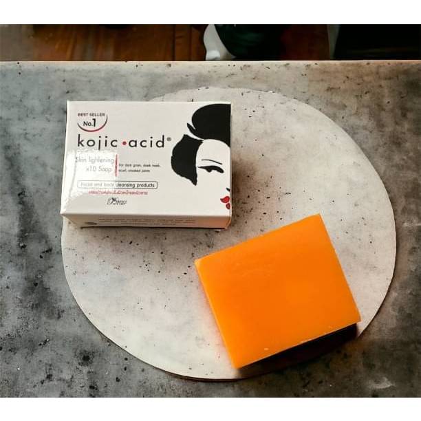 Kojic acid Skin Lightening Soap 60g. สบู่โกจิ (แบบกล่อง)