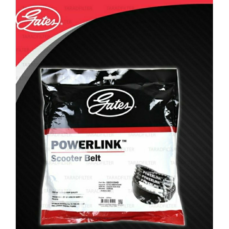 GATES POWERLINK SCOOTER BELT สายพานสำหรับสกู๊ตเตอร์ Honda Forza300 2013-2020 [ SBD005HD ] รุ่น Heavy
