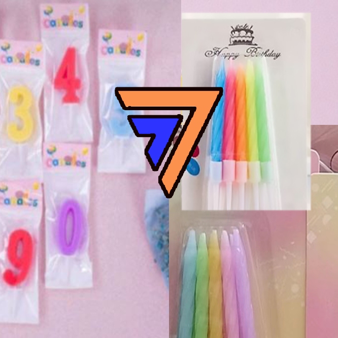 เทียนตัวเลข เทียนวันเกิดยกลัง ทอง แฟนซี สี
