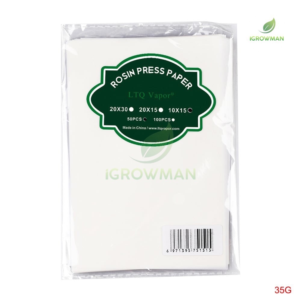 LTQ Rosin Press Paper กระดาษทำแด้ป สำหรับเครื่องทำโรซิ่น food grade กระดาษไข หลายขนาด 50แผ่น