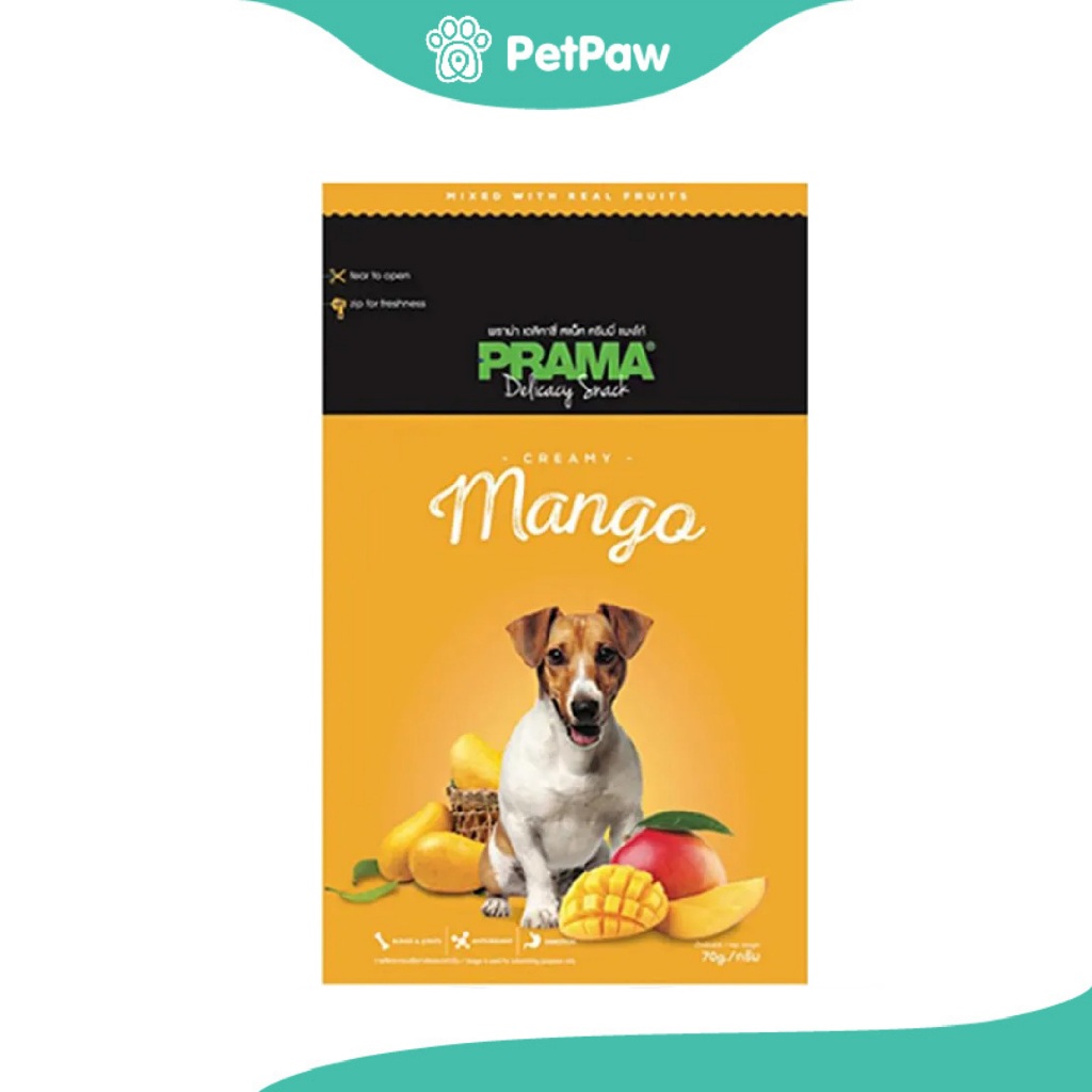 PRAMA Delicacy Snack ขนมสำหรับสุนัข กลิ่น Mango (มะม่วง) 70 g.(70g.)