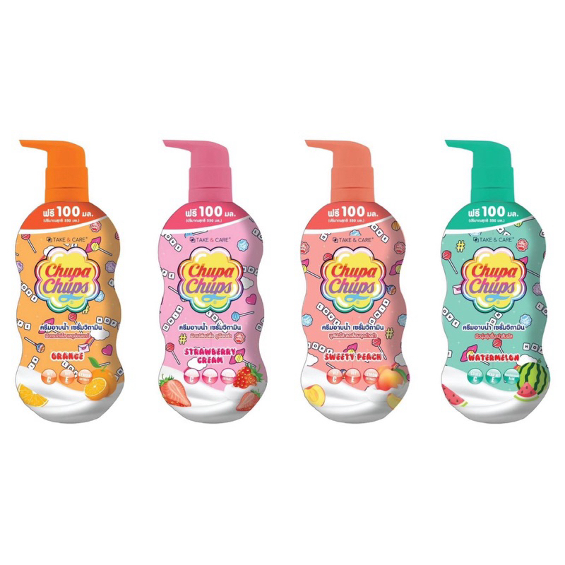 Chupa Chups สบู่เหลว สบู่อาบน้ำ ครีมอาบน้ำ เพื่อผิวกระจ่างใส 550 ml.
