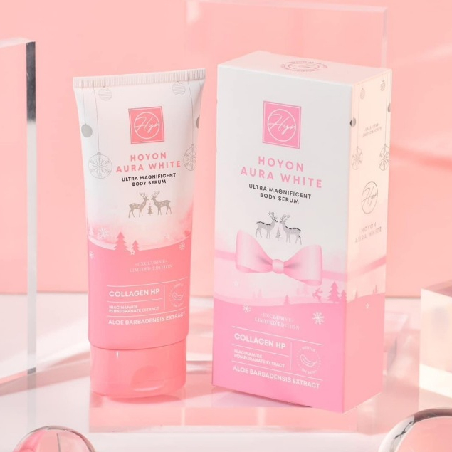 {โฉมใหม่ } HOYON AURA WHITE 160ML. โฮยอน ออร่าไวท์ อัลตรา แมกนิฟิเซ้นต์ บอดี้ เซรั่ม