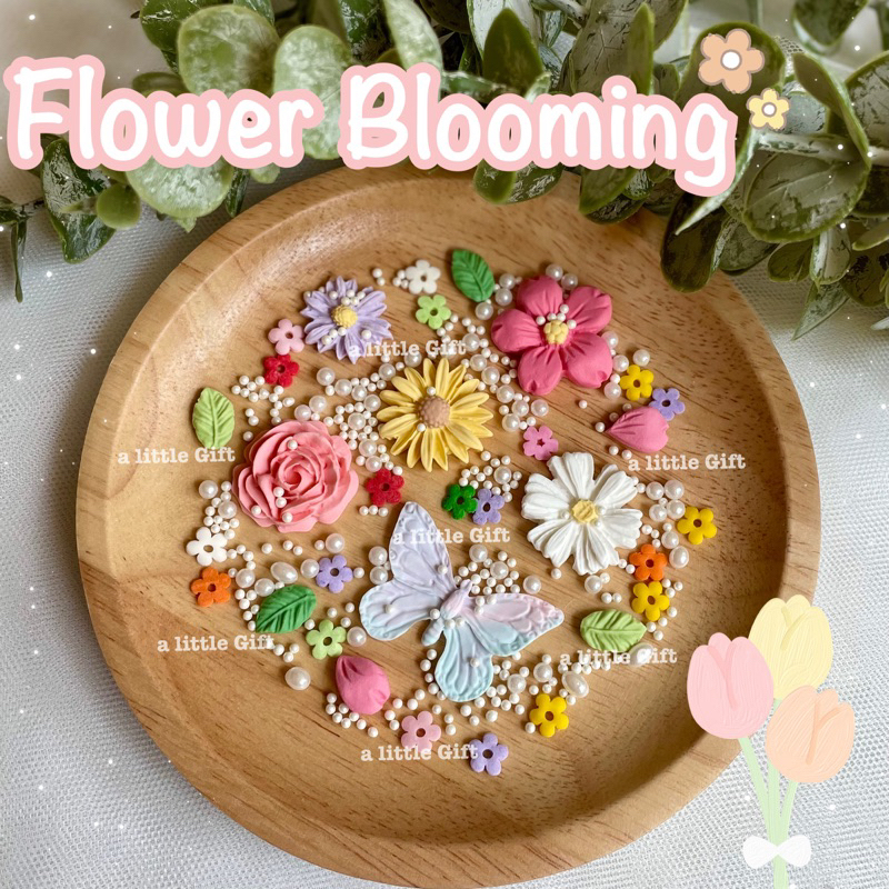 เซตดอกไม้บาน กัมเพส/น้ำตาลแต่งเค้ก Flower Blooming (ทานได้ค่ะ)