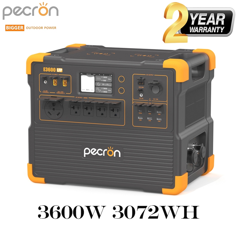 【รับประกัน 2 ปี】Pecron E3600LFP Portable Power Station 3600W 3072WH แบตเตอรี่สำรองพกพา เหมาะสำหรับตั้งแคมป์ ฉุกเฉิน ฯลฯ