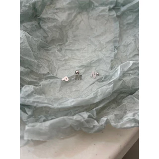 A.piece จิวเงินแท้ [all silver 925] Alphabet piercing (212) (ราคาต่อข้าง)
