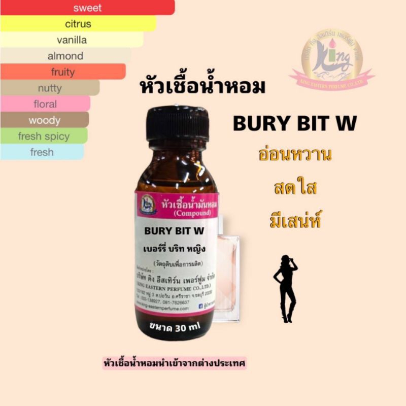 กลิ่น BURY BIT W ( เบอร์รี่ บริท หญิง ) หัวเชื้อน้ำหอม 100%