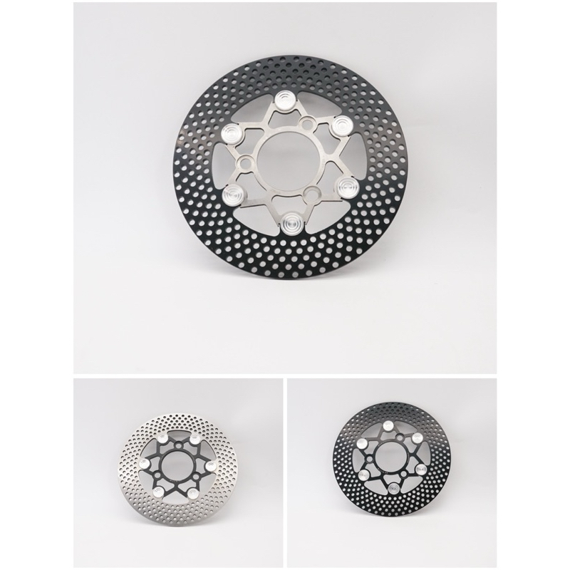 จานเบรครถไฟฟ้า ลายดาว 220 mm