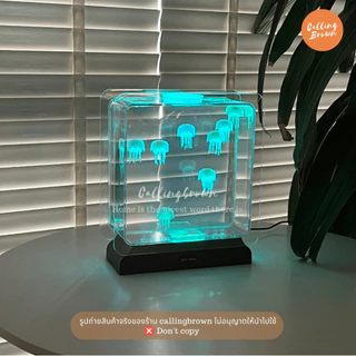 callingbrown [🐙พร้อมส่ง🐙] โคมไฟ โคมไฟแมงกะพรุน LED ข้างเตียงไฟกลางคืน jellyfish โคมไฟเปลี่ยนสี