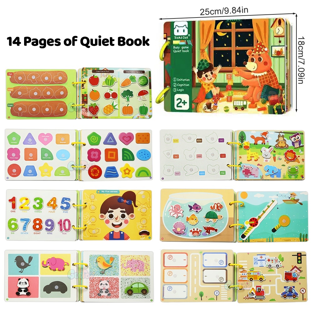 หนังสือการตรัสรู้เบบี้ หนังสือยุ่ง DIY หนังสือตีนตุ๊กแก ของเล่นเพื่อการศึกษา สําหรับเด็กปฐมวัย ราคา ถูกที่สุด ดีลบีเคเค แกลเลอรีภาพที่ 7