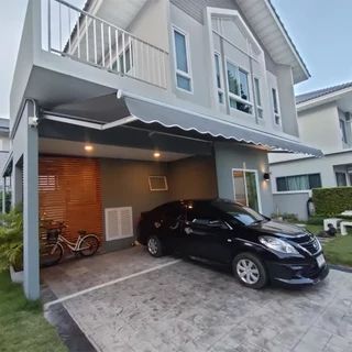 Cover The Sky Awning กันสาดมือหมุน กันสาดพับเก็บได้ ติดตั้งและปรับได้ง่าย เหมาะสำหรับระเบียงกลางแจ้ง กันน้ำ กัน UV