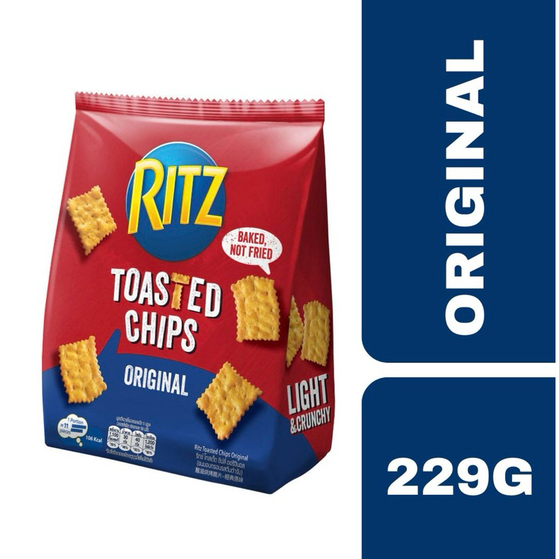 Ritz Toasted Chips Original 229g ++ ริทซ์ โทสเต็ดชิปส์รสต้นตำรับ 229 กรัม