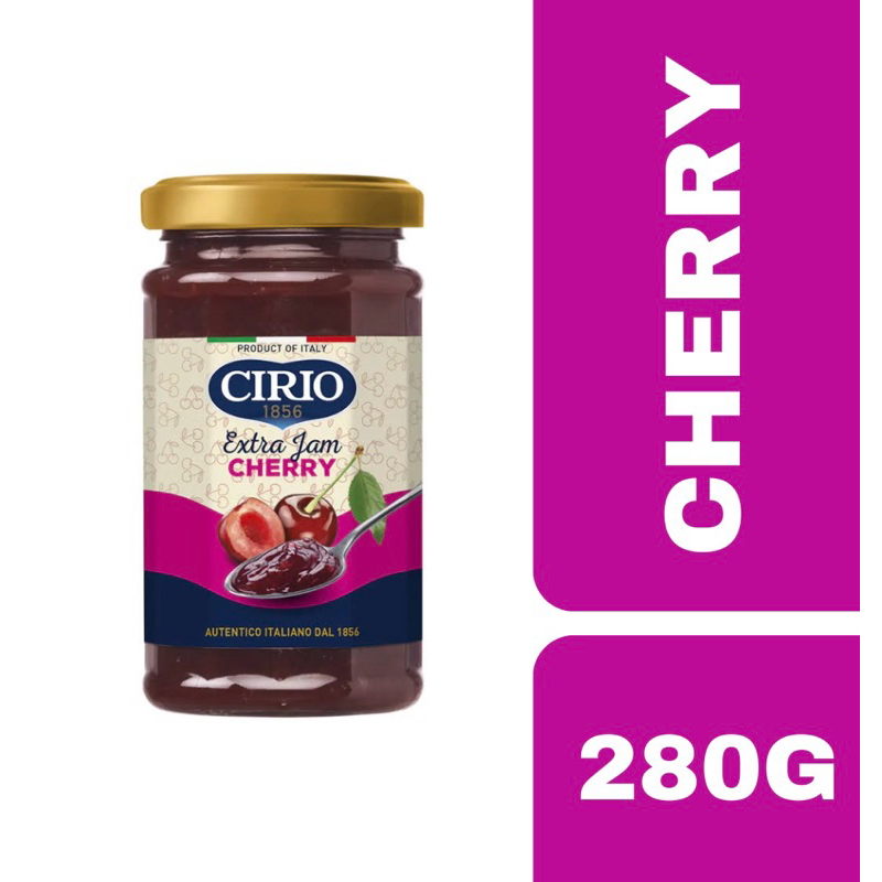 Cirio Black Cherry Extra Jam 280g++ ซีรีโอ แยมรสเชอร์รี่ 280กรัม