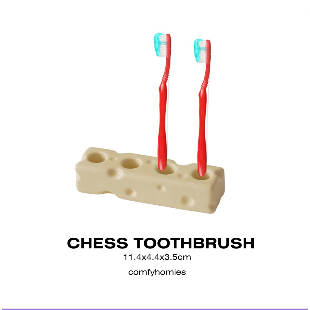 พร้อมส่ง กล่องCHEESE TOOTHBRUSH/comfyhomies/
