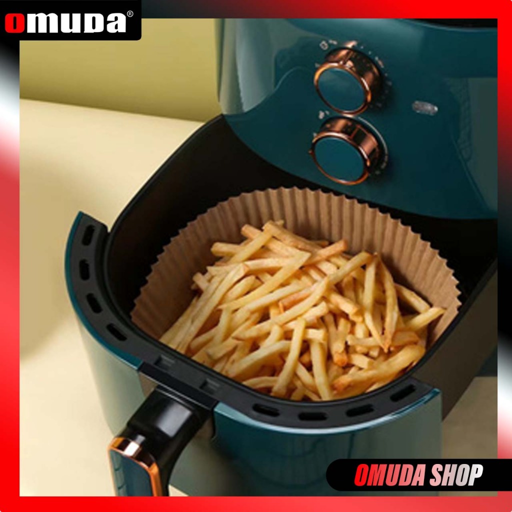 OMUDA_SHOPกระดาษรองหม้อทอดไร้น้ำมันทรงกลม แบบใช้แล้วทิ้ง สําหรับเตาอบ