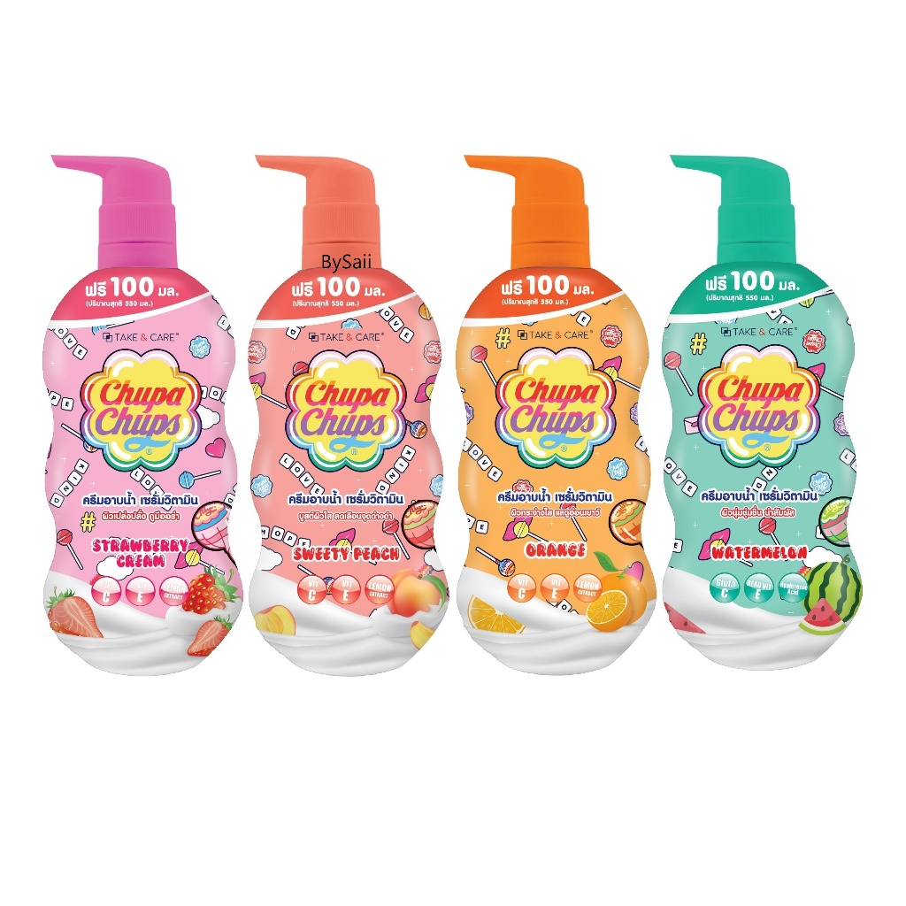 (1ขวด) Chupa Chups ครีมอาบน้ำ กลิ่นหอม ขนาด 550 ml.
