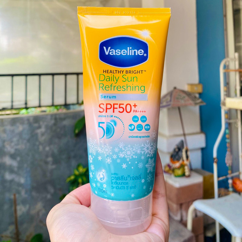 ❄️ วาสลีนกันแดดสูตรเย็น  SPF 50 PA+++   Vaseline Healthy Bright Daily Sun Refreshing Serum 170ml.❄️