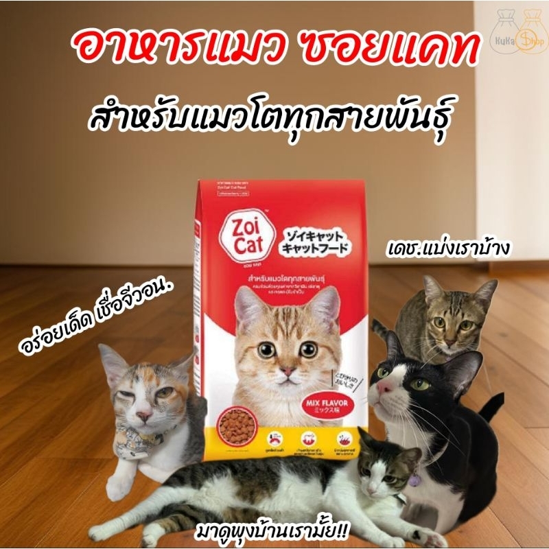 ซอย แคท Zoi Cat อาหารแมว 1kg แมวโต ซอยแคท โซเดียมต่ำ Low Sodium อาหารสัตว์