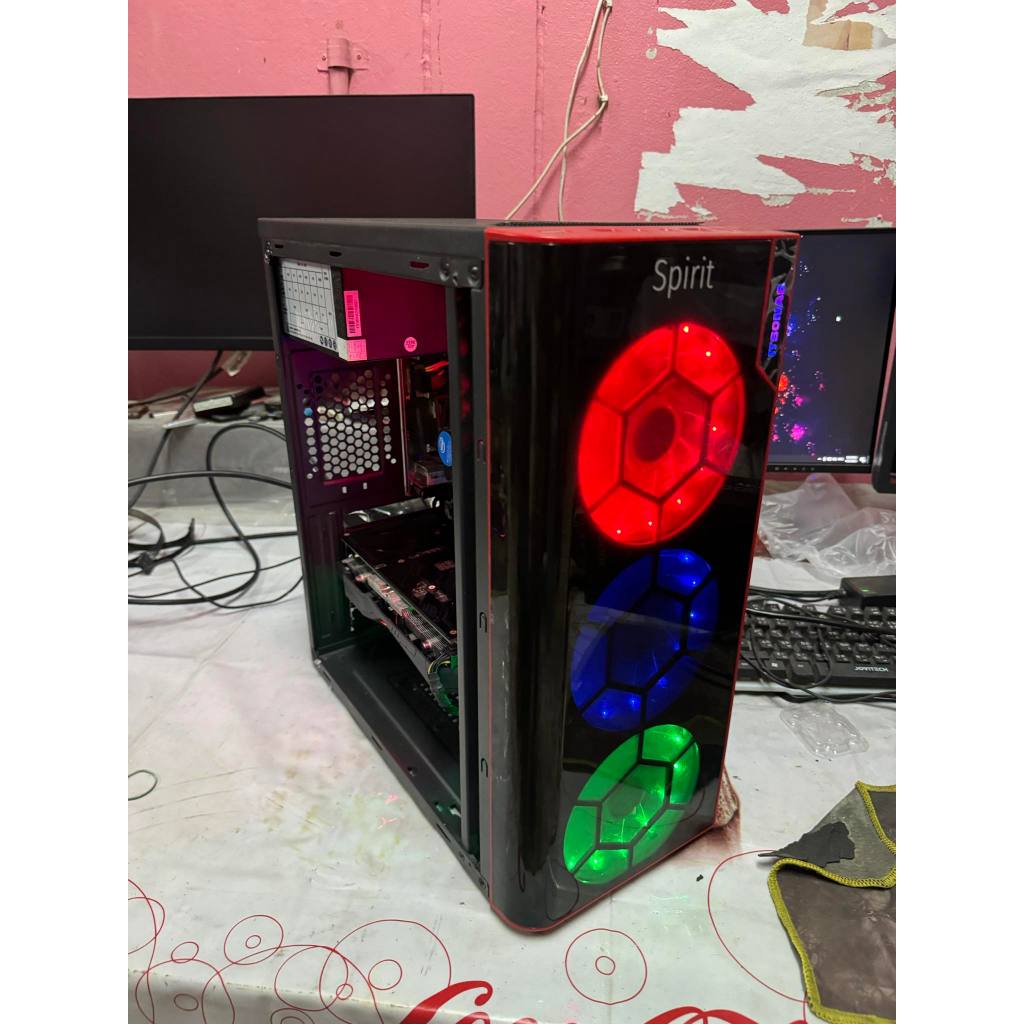 ขายคอมชุดมือสอง I3-8100,H310,16GB,GTX1050Ti,SSD480GB,550W