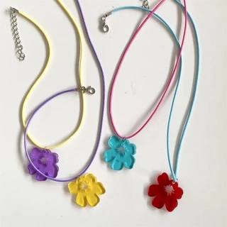 พร้อมส่ง สร้อยคอ ใส่ไปทะเล จี้ดอกไม้ ลูกปัด มุก หอย handmade น่ารัก ใส่ได้หลายเเบบ