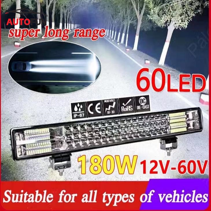 สว่างเพิ่มขึ้น 1000 เพิ่มเติมไฟสปอร์ตไลท์ led 12v 12-80V​ ไลติดรถไฟรถยนต์บาร์ยาวแสงสีขาว