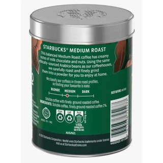 Starbucks Instant Coffee สตาร์บัคส์ กาแฟผง พร้อมชง Medium Roast และ Dark Roast **รุ่นกระปุก**ขนาด 90 กรัม(g.)