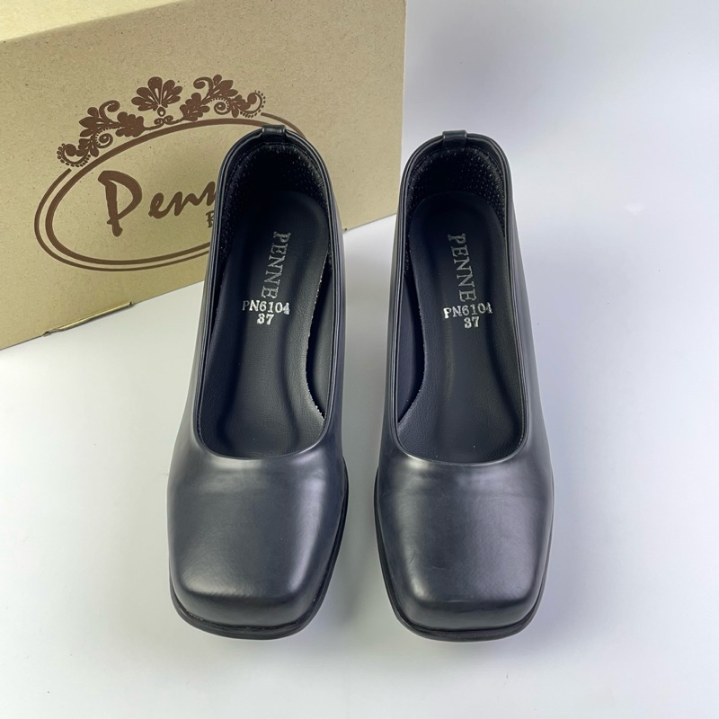 มาใหม่ รองเท้าคัชชูใส่ทำงานผู้หญิงสีดำ Penne เพนเน่ รหัสสินค้า PN6104 ส้นสูง2นิ้ว ใส่ทน สวมใส่สบายเท้า รับน้ำหนักได้ดี