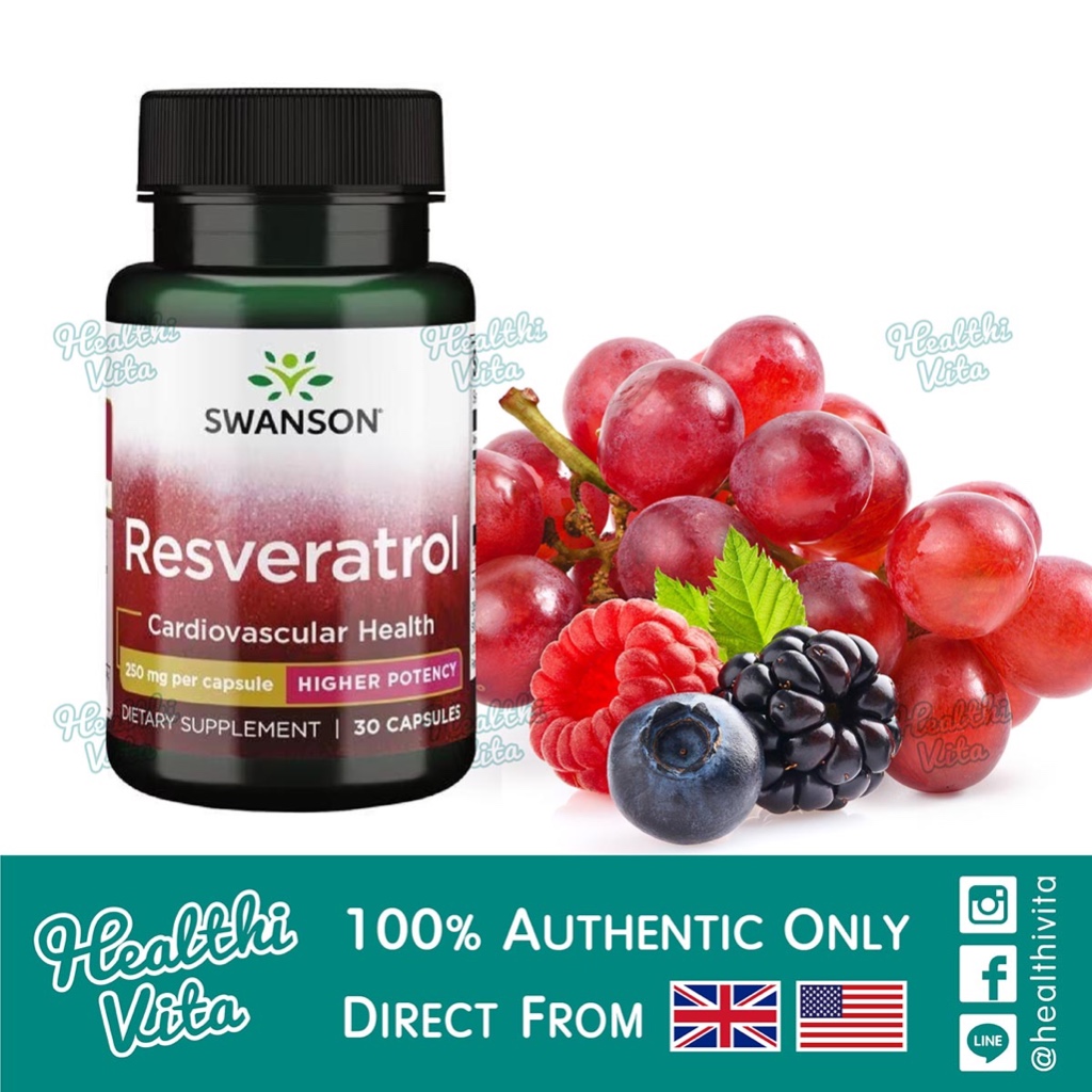 Swanson Resveratrol 250mg/30Caps ❌EXP.12/26