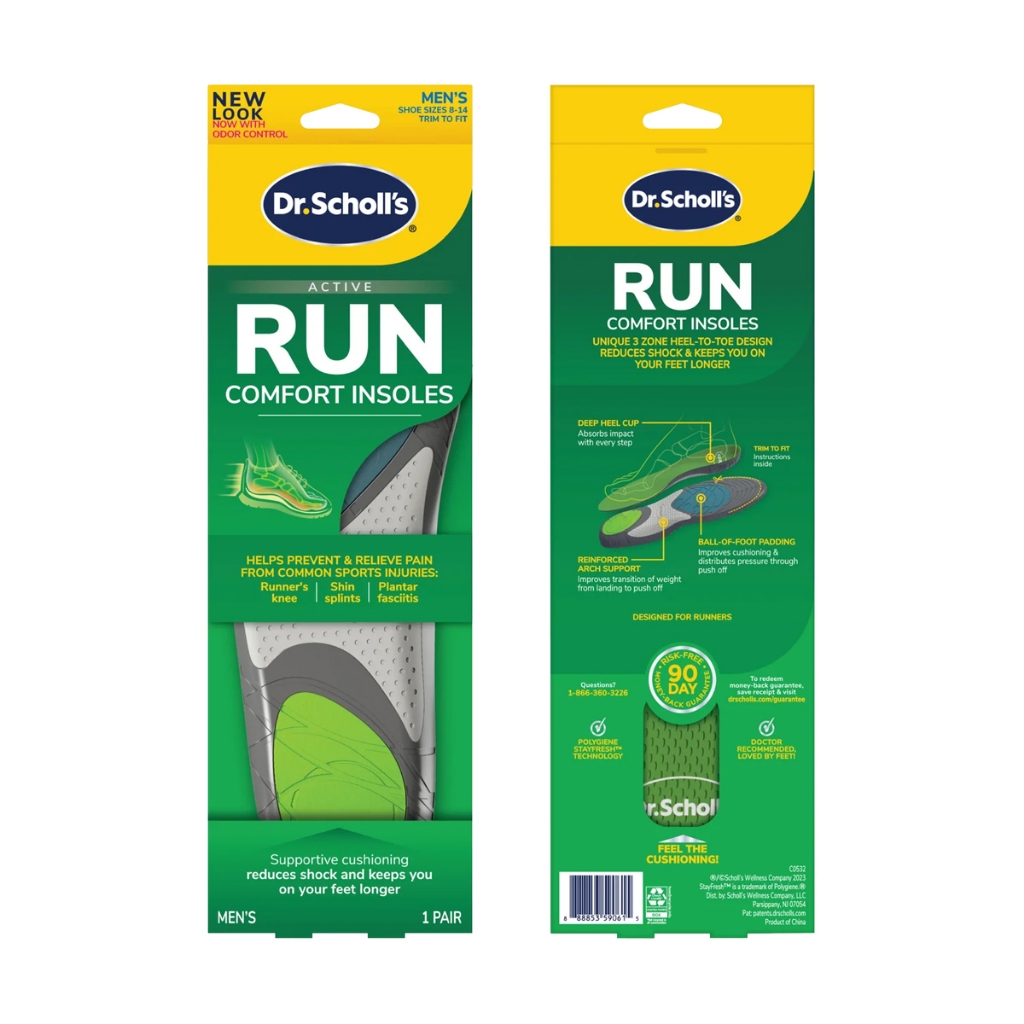 แผ่นรองเท้า สำหรับการวิ่ง Dr.Scholl's Active Run Comfort Insoles