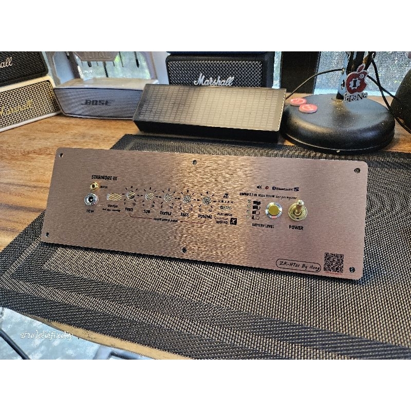 แผ่นเพลท HT21 พร้อมอุปกรณ์ ลำโพงบลูทูธDiy สีทองแดง