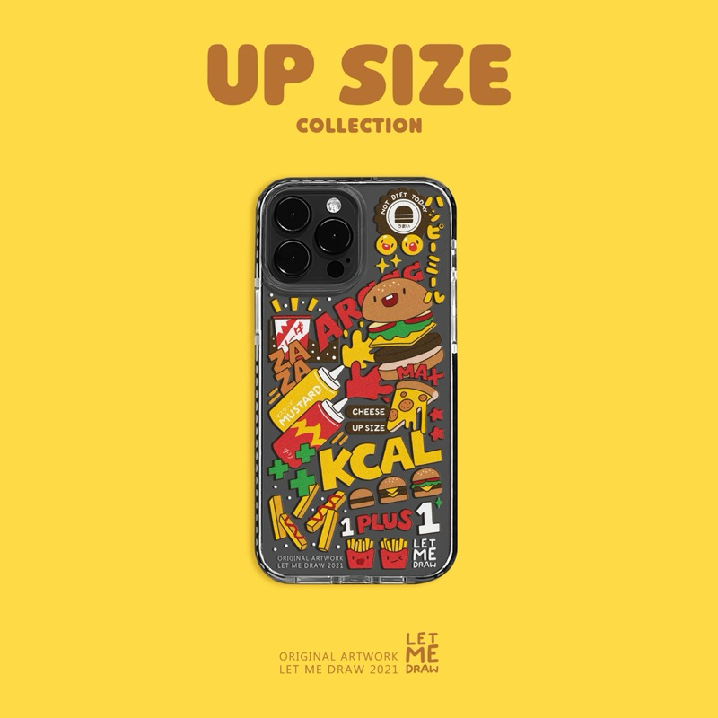 Letmedraw Case ลาย “UP SIZE” *แจ้งรุ่นและสีของโทรศัพท์ทางแชท*