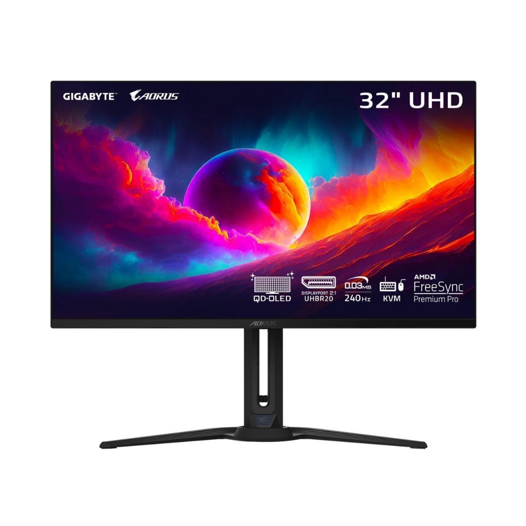 GIGABYTE - AORUS FO32U2P - 32" QD OLED Gaming Monitor - UHD 3840x2160 - 240Hz - 0.03ms GTG - World's