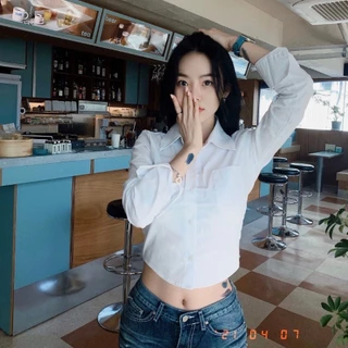 เสื้อเชิ๊ตเข้ารูปผ้าไหมอิตาลีแขนยาวกระดุมหน้ากระเป๋าหน้า (E23,E43) A2998