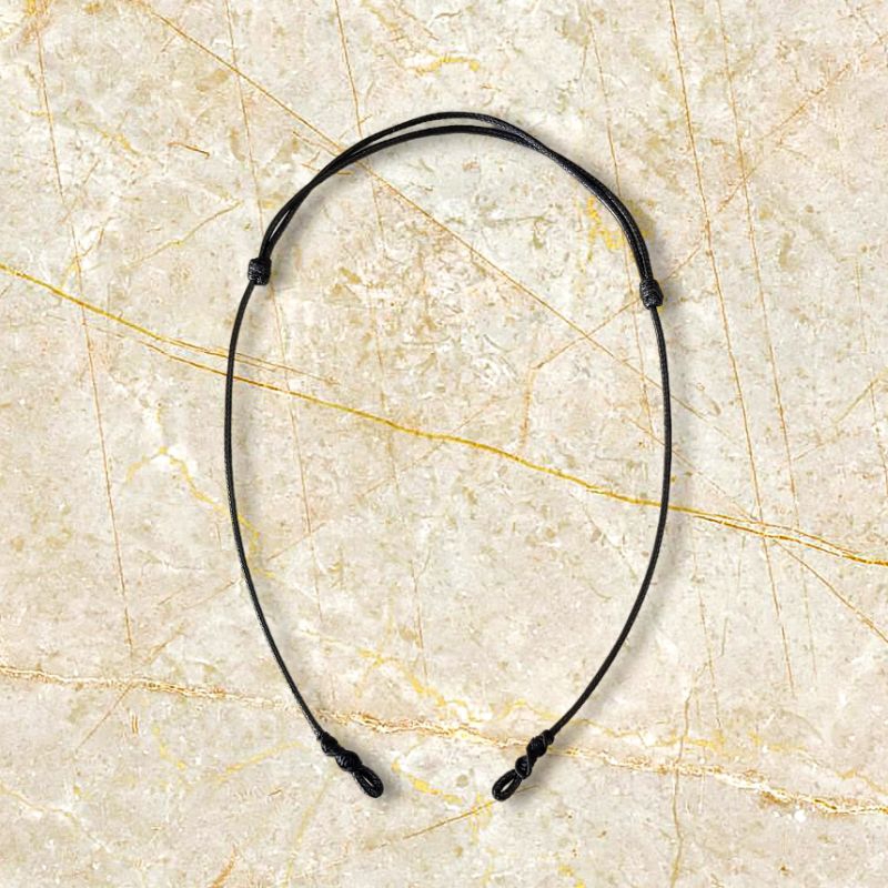 สร้อยเชือกนิ่มเคลือบเงา เชือกwax ขนาด1.5 มิล ห้อยพระ 3 ห่วง ปรับความยาวได้ - รูปที่ 3