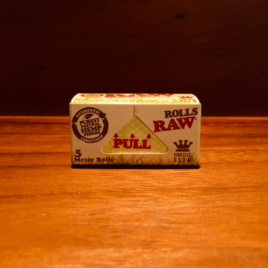 กระดาษโรล RAW 5 METERS ROLLS ORGANIC King Size Slim ยาว 5 เมตร กระดาษโรล