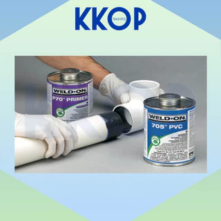กาวทาท่อ UPVC Weld-On 717 // น้ำยาทำละลาย Primer Weld-On P-70 ขนาด1,000 กรัม (946 มล) ของแท้