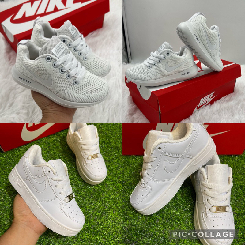 พร้อมส่ง Kids shoesรองเท้าผ้าใบเด็กสีขาวใส่ไปโรงเรียนได้25«36