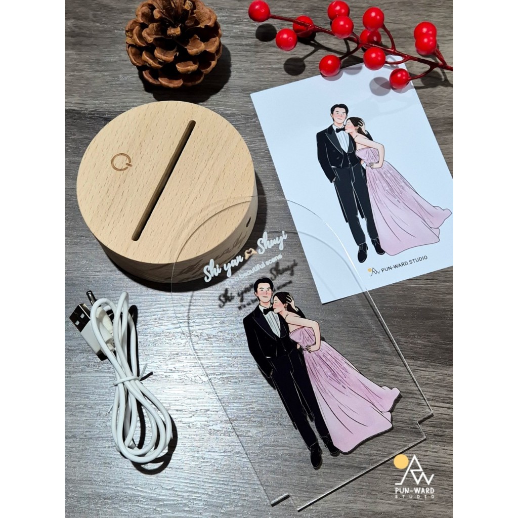 โคมไฟอะคริลิค โคมไฟรูปวาด รูปวาดแบบมินิมอลคาร์แรคเตอร์ ของขวัญทุกเทศกาลต่างๆ - รูปที่ 5