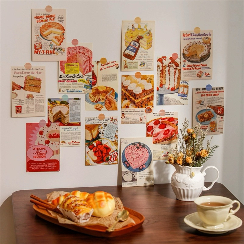 พร้อมส่ง🥐 (30ใบ) โปสการ์ด Vintage วินเทจ โปสการ์ดแต่งห้อง มินิมอล card ติดผนัง ของแต่งห้อง พร็อบถ่ายรูป 76009