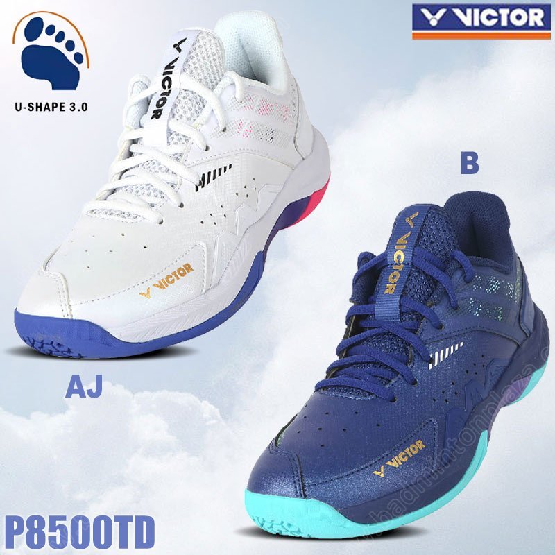 【 ของแท้ 💯% 】 รุ่นใหม่! รองเท้าแบดมินตัน วิคเตอร์ P8500TD หน้ากว้าง  (P8500TD)