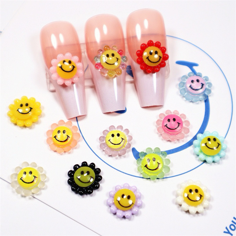 เรซินดอกไม้แต่งเล็บ (10ชิ้น/แพ็ค)