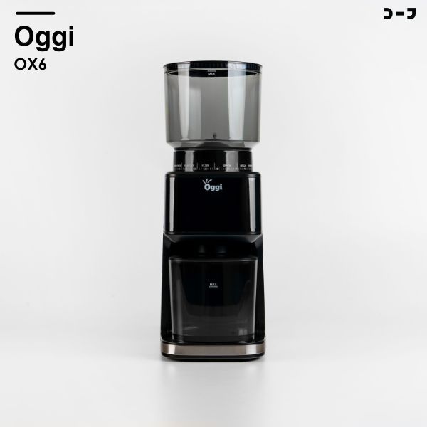 เครื่องบดกาแฟอัตโนมัติ Oggi รุ่น OX6 มาพร้อมกับ ขารองด้ามชง แถมฟรี ยางตบไล่กาแฟ