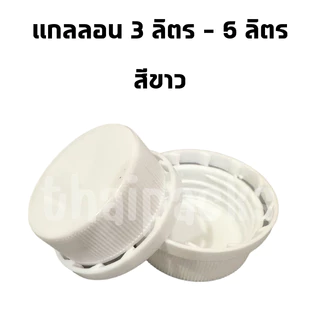 แกลลอน (เหลี่ยม) 5 ลิตร (สีนม, สีใส) (พร้อมฝา และจุกใน) (จำนวน 1 ใบ) ✅