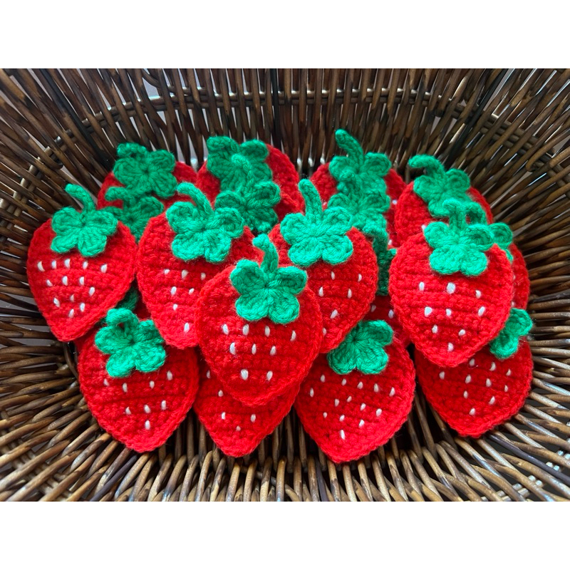 สตอเบอรี่ไหมถักไหมพรม4ply