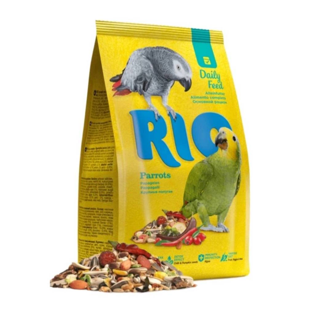 RIO อาหารนก (500G-1KG.) อาหารนกอเมซอน แอฟริกันเกรย์ กระตั้ว มาคอร์