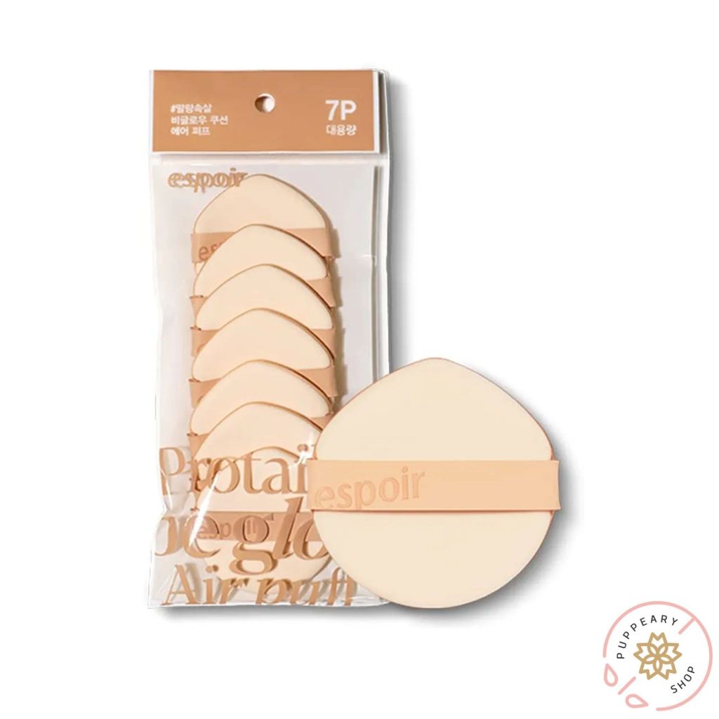 ( แท้/พร้อมส่ง ) ESPOIR BE GLOW CUSHION AIR PUFF พัฟคุชชั่น 7 ชิ้น
