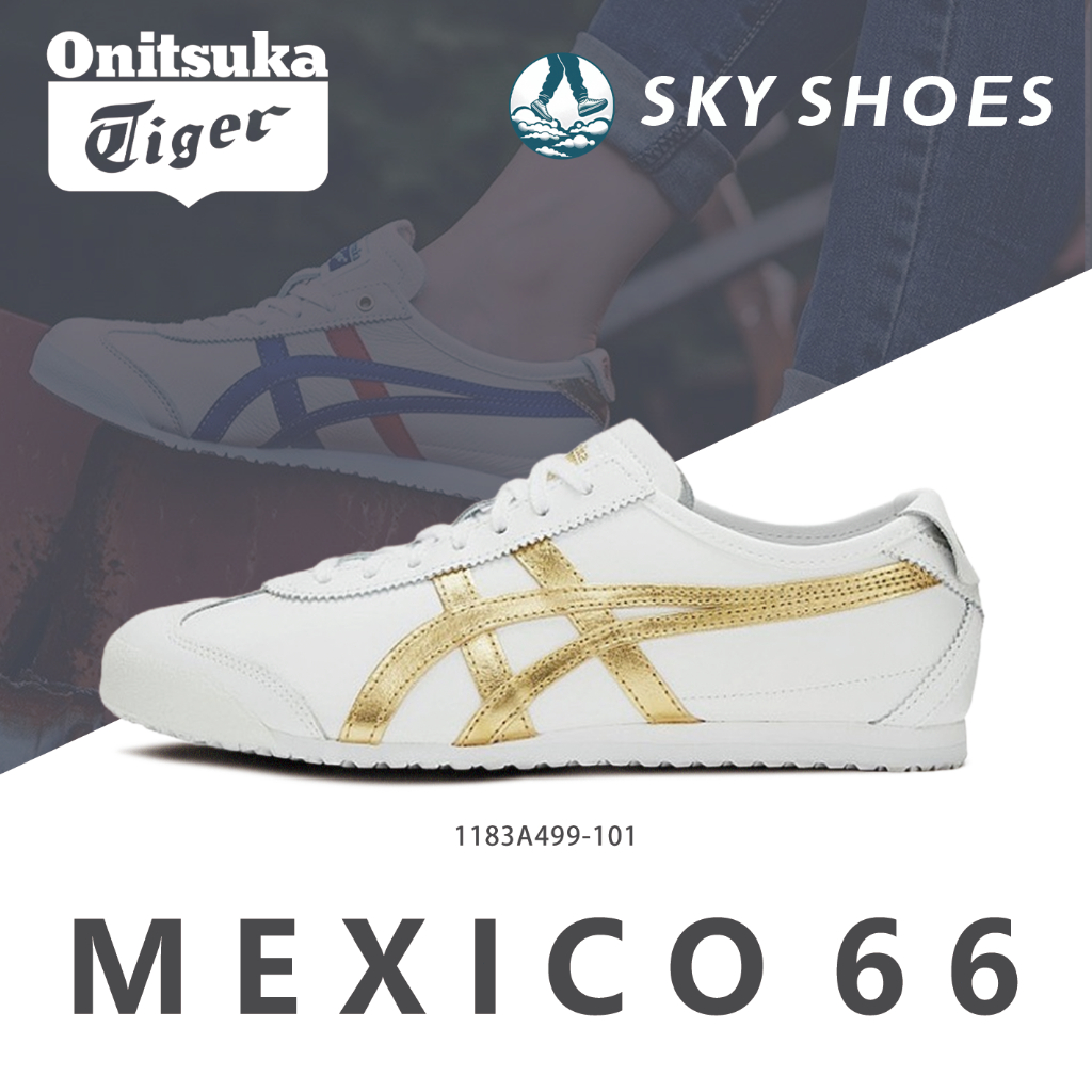 ของแท้ 100% Onitsuka tiger MEXICO 66 รองเท้าผ้าใบ 1183A499-101